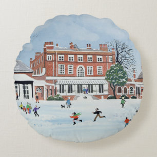 Snow Fun 1991 Round Cushion