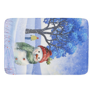 SNOW FUN ON A WINTER DAY BATH MAT