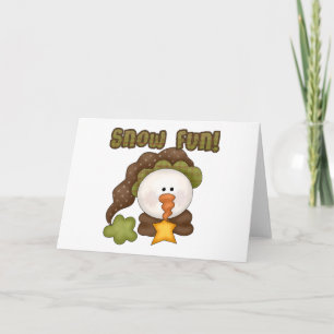 Snow  Fun One Tshirts and Gifts Holiday Card