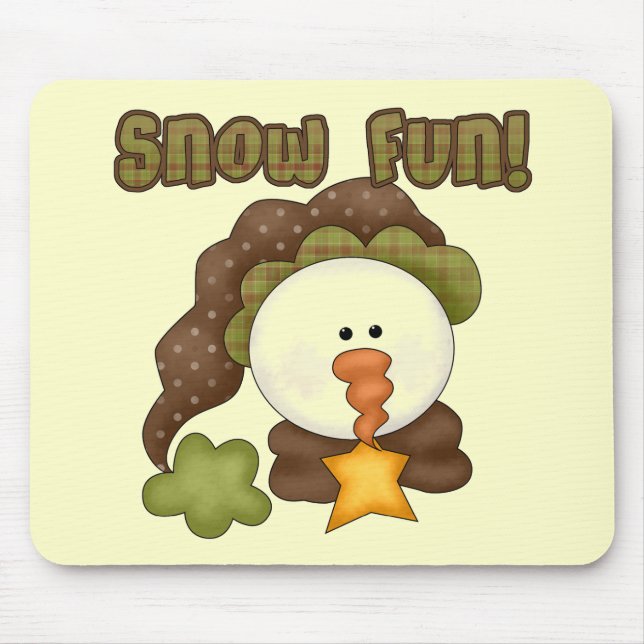 Snow  Fun One Tshirts and Gifts Mouse Pad (Front)