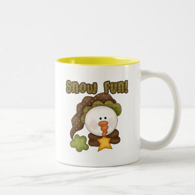 Snow  Fun One Tshirts and Gifts Two-Tone Coffee Mug (Right)