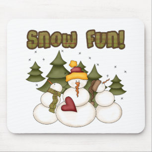 Snow Fun Two Tshirts and Gifts Mouse Pad