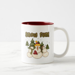 Snow Fun Two Tshirts and Gifts Two-Tone Coffee Mug