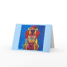 Snow Furries Holiday Card by Ron Burns