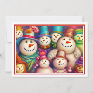 Snow gang budget Christmas Holiday Card
