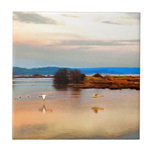 Snow Geese in Mount Vernon Ceramic Tile