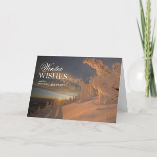 Snow ghosts in the Whitefish Range, Montana Holiday Card
