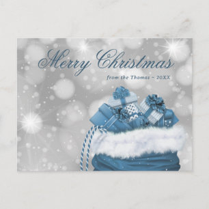 Snow Gifts Merry Christmas Holiday Postcard