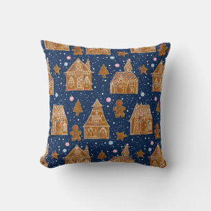 Snow Gingerbread house Cushion