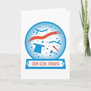 Snow Global Warming (Standard) Holiday Card