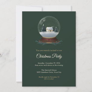 Snow Globe Christmas Party Invitation