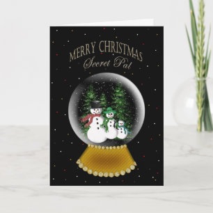 SNOW GLOBE - CHRISTMAS - SECRET PAL HOLIDAY CARD
