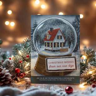 Snow Globe Christmas Wishes from New Digs Holiday Card