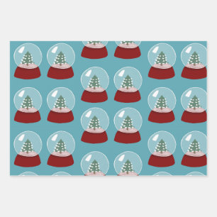 Snow Globe Christmas Wrapping Paper