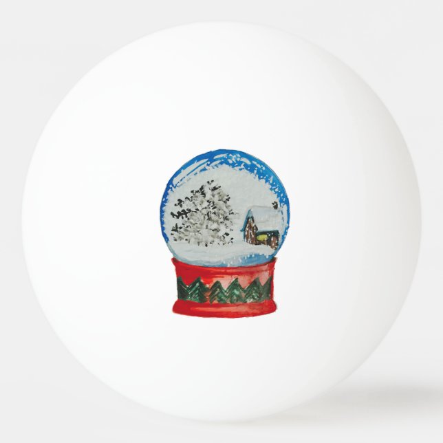 Snow Globe Crystal Ball Winter Village Christmas (Front)