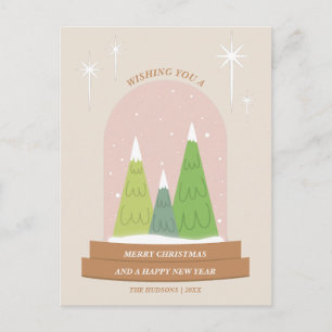 Snow Globe Custom Family Holiday Card