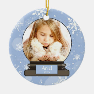 Snow Globe Custom Photo Beautiful Ceramic Tree Decoration