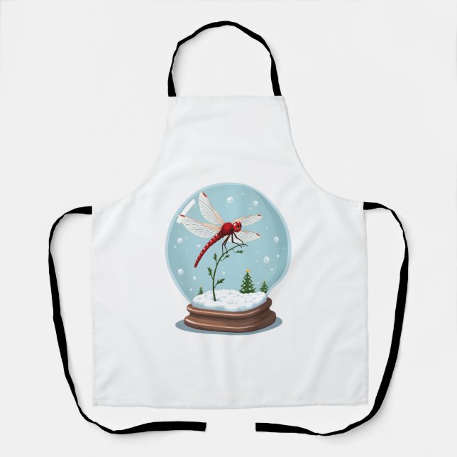 Snow Globe Dragonfly Apron (Front)