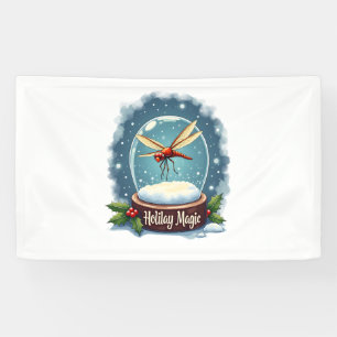 Snow Globe Dragonfly Banner