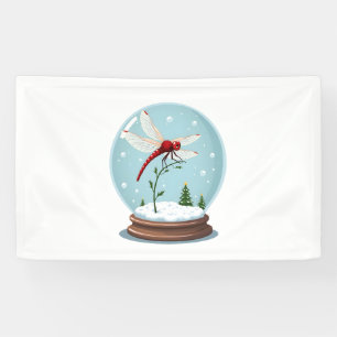 Snow Globe Dragonfly Banner