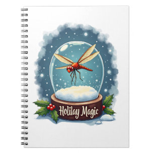 Snow Globe Dragonfly Notebook