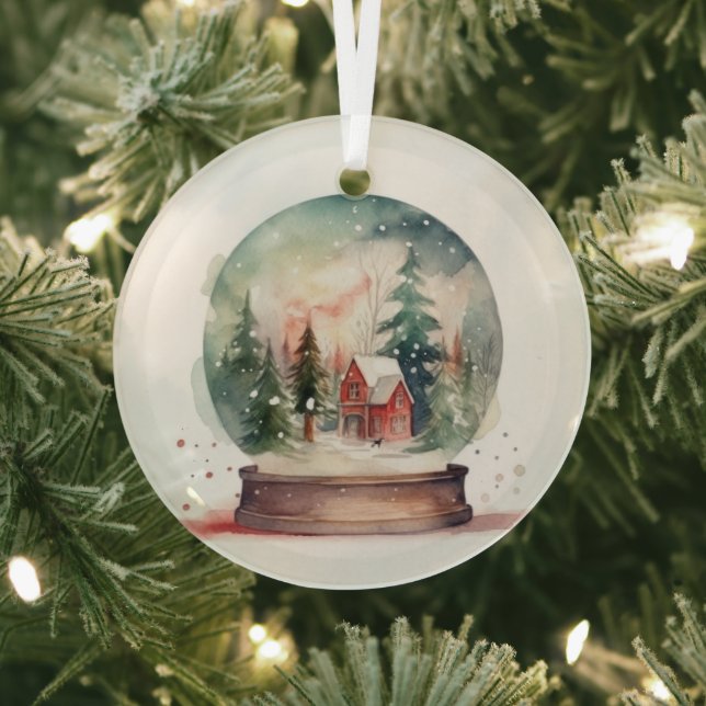 Snow Globe Glass Ball Winter Wonderland Christmas Tree Decoration (Insitu)