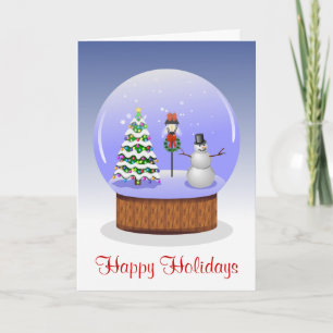 Snow Globe Happy Holidays Holiday Card