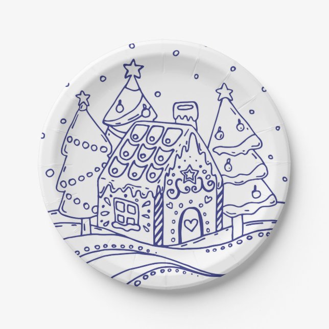 Snow globe paper plate (Front)