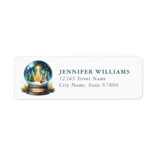 Snow Globe Return Address Labels