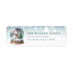 Snow Globe Return Address Labels