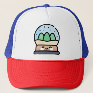 snow globe trucker hat