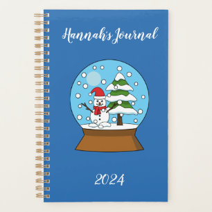 Snow Globe w/ Snowman and Pine Tree   Personalise Planner