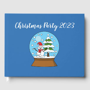 Snow Globe w/ Snowman and Pine Tree   Personalize Guest Book