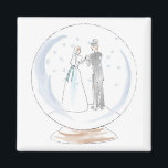 Snow Globe Wedding Couple Magnet<br><div class="desc">Snow Globe Wedding Couple</div>