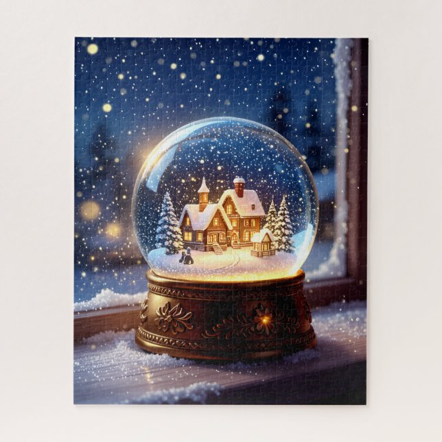 Snow Globe Winter Wonderland Jigsaw Puzzle (Vertical)