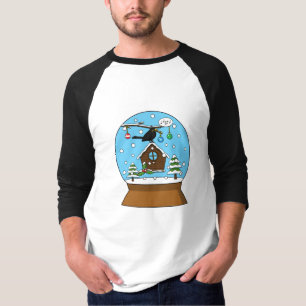 Snow Globe with Blackbird Singing T-Shirt