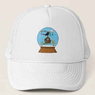 Snow Globe with Blackbird Singing Trucker Hat