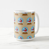 Snow Globe with Cute Red Cardinal