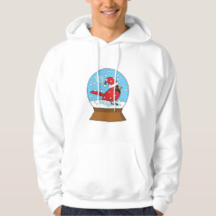 Snow Globe with Cute Red Cardinal Hoodie