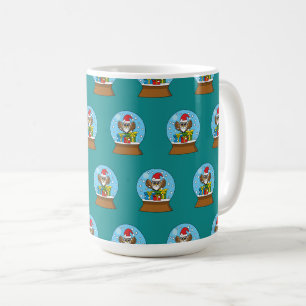 Snow Globe with Santa Claus Owl Coffee Mug