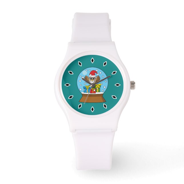 Snow Globe with Santa Claus Owl Watch (Front)