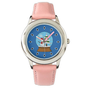 Snow Globe with Snowman and Pine Tree Watch