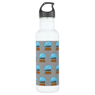 Snow Globe with Three Gnome Owls 710 Ml Water Bottle