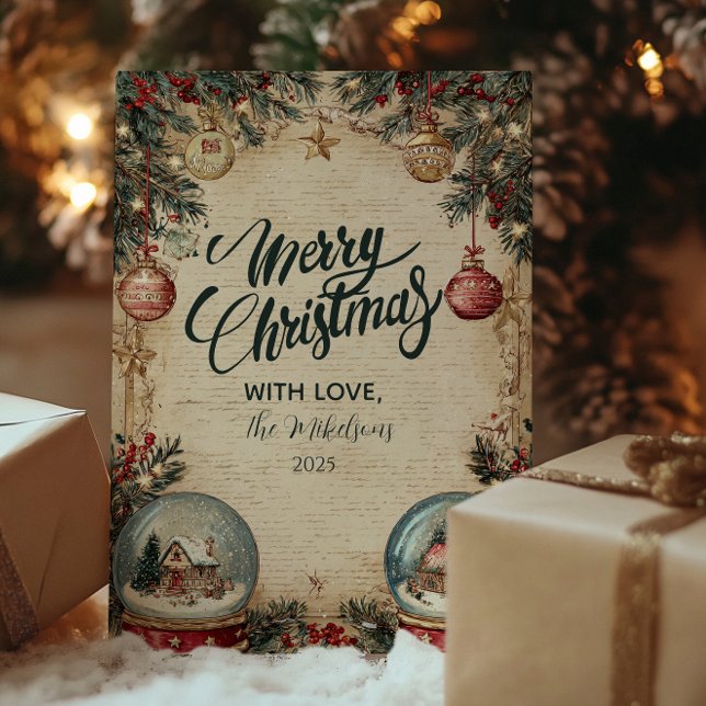 Snow Globe Wonderland Christmas Holiday Card (Creator Uploaded)