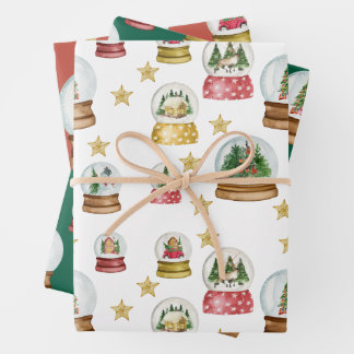 Snow Globes Wrapping Paper