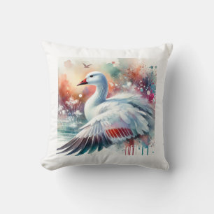 Snow Goose 091024AREF130 - Watercolor Cushion