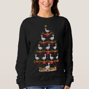 Snow Goose Bird Xmas Tree Lighting Snow Goose Chri Sweatshirt