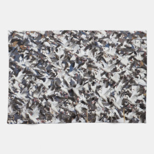 Snow Goose blast off Tea Towel