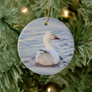 Snow Goose Ceramic Ornament