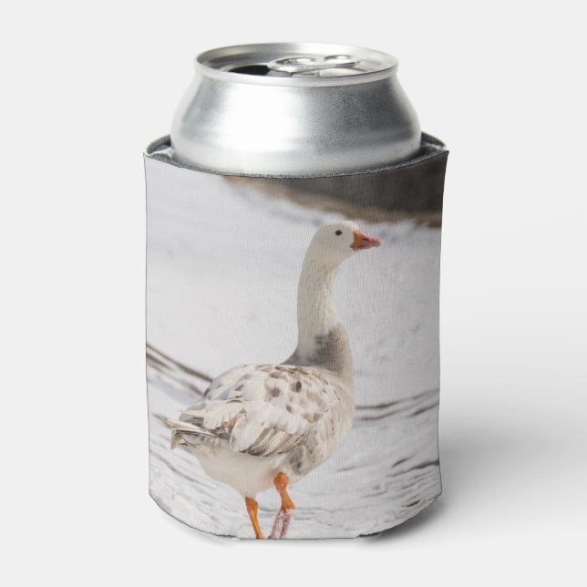 Snow Goose Strut Can Cooler (Can Front)